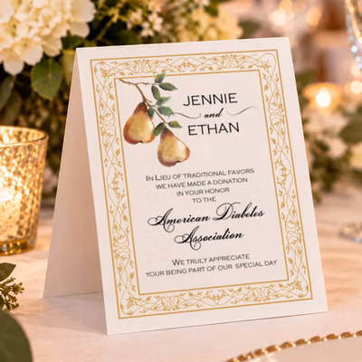 Tented Donation Card