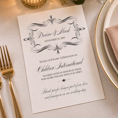 Flat Donation Card