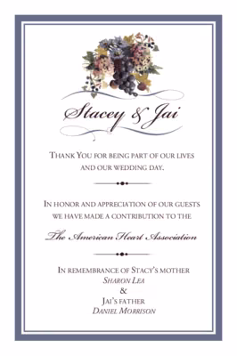 Blue Grapes and Chicory Donation Cards