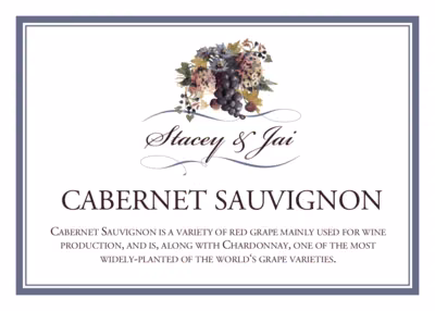 Blue Grapes and Chicory Wine Trivia Memorabilia Cards