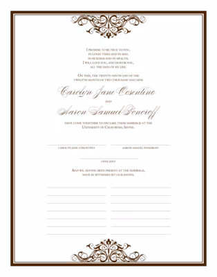 Emerson Vintage Top & Bottom Certificate