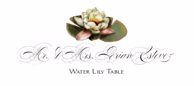 Water Lily Place Cards