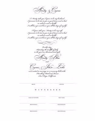 Bickham Classic Certificate