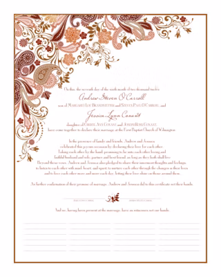 Paisley Garden Certificate