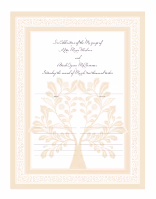 Paisley Tree of Life Certificate