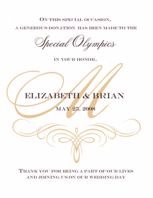 Flourish Monogram 09 Donation Cards