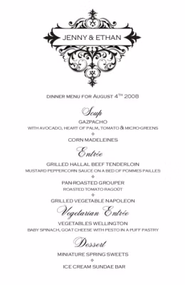 Abbey Cocktail Menus
