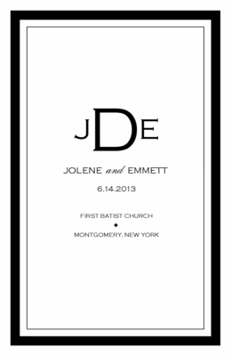 Copperplate Monogram Wedding Programs