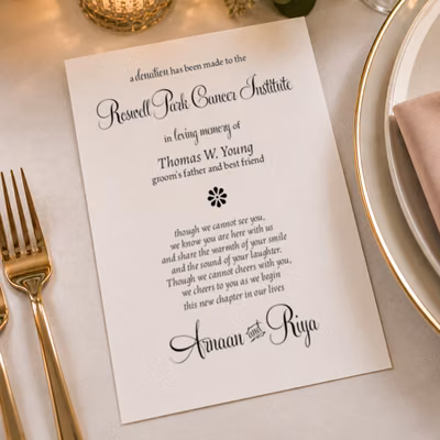 Flat Donation Card