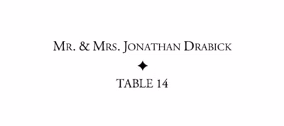 Garamond Monogram Place Cards