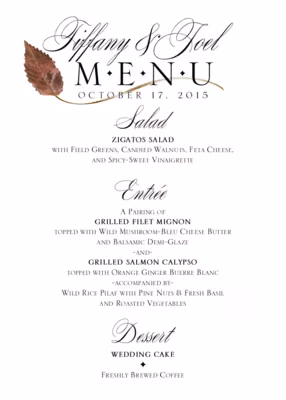 Ironwood Wispy Leaf Menus