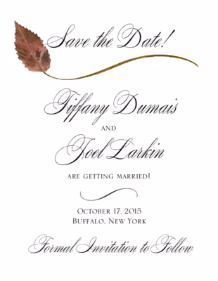 Ironwood Wispy Leaf Save the Dates