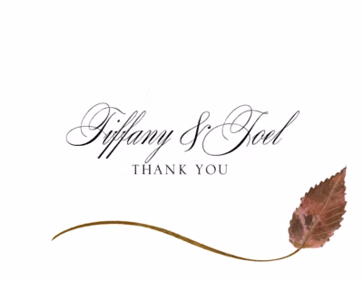 Ironwood Wispy Leaf Thank You Notes