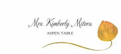 Aspen Wispy Leaf Place Cards