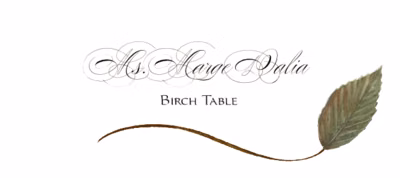 Birch Wispy Leaf Place Cards