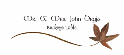 Buckeye Wispy Leaf Place Cards