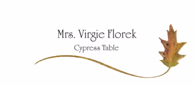 Cypress Wispy Leaf Place Cards