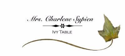 Ivy Wispy Leaf Place Cards