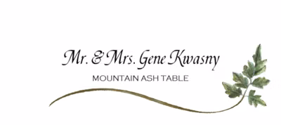 Mountain Ash Wispy Leaf Place Cards