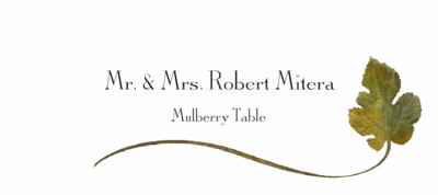 Mulberry Wispy Leaf Place Cards