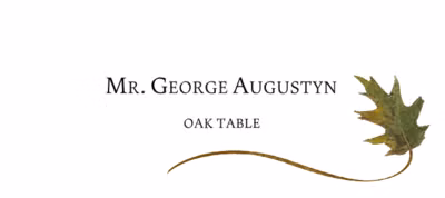 Oak Wispy Leaf Place Cards