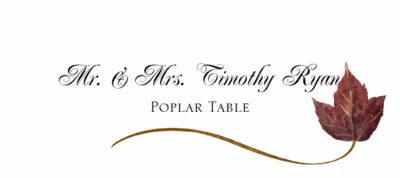 Poplar Wispy Leaf Place Cards
