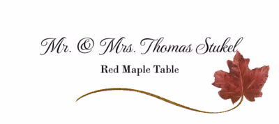 Red Maple Wispy Leaf Place Cards