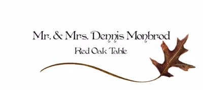 Red Oak Wispy Leaf Place Cards