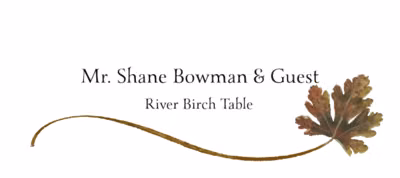 River Birch Wispy Leaf Place Cards