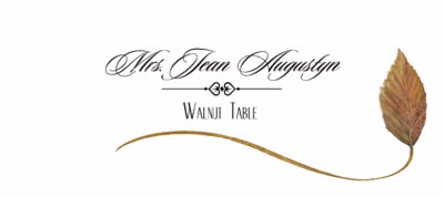 Walnut Wispy Leaf Place Cards