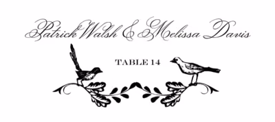 Woodcut Birds Place Cards