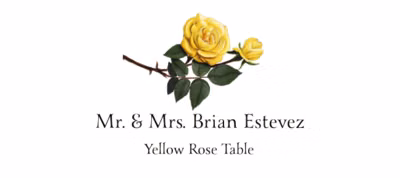 Yellow Rose Place Cards