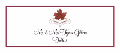 Maple Leaf Flourish Place Cards