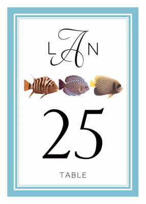 Tropical Fish Pattern Table Numbers
