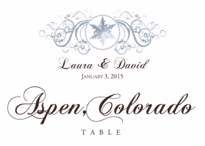 Curly Sue Snowflake Table Names