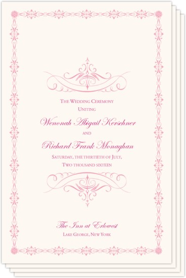 A Kiss Goodnight Contemporary and Classic Wedding Programs