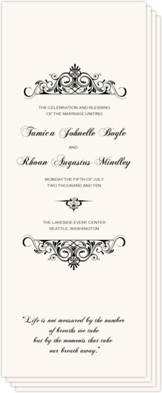 Accordion Contemporary and Classic Wedding Programs