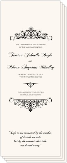 Accordion Contemporary and Classic Wedding Programs