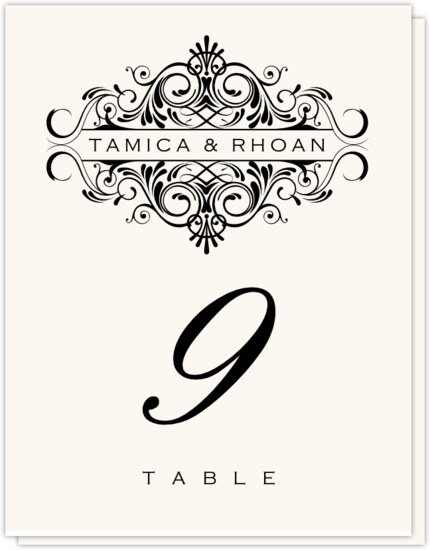 Accordion Contemporary and Classic Table Numbers