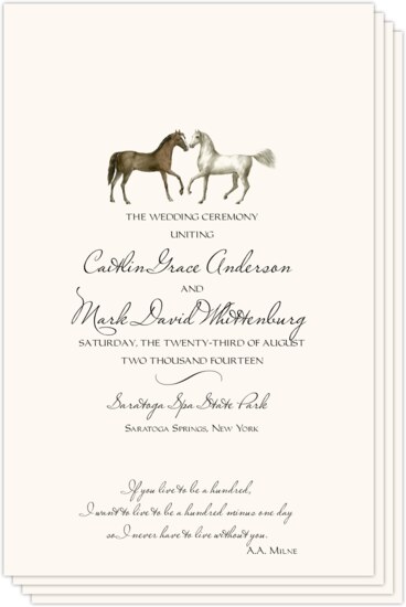 Two Horses Contemporary and Classic Wedding Programs