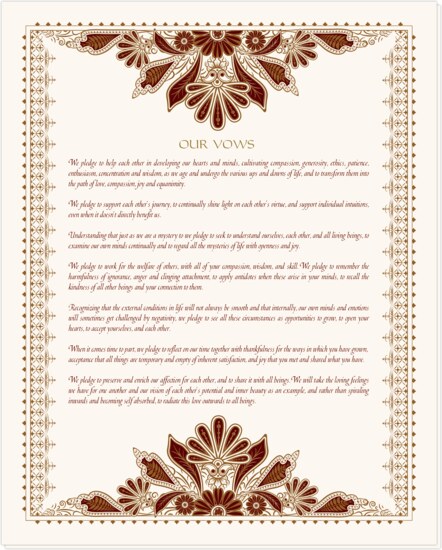 Ananda Inspired Chinese, Japanese, and Eastern Inspired Wedding Certificates