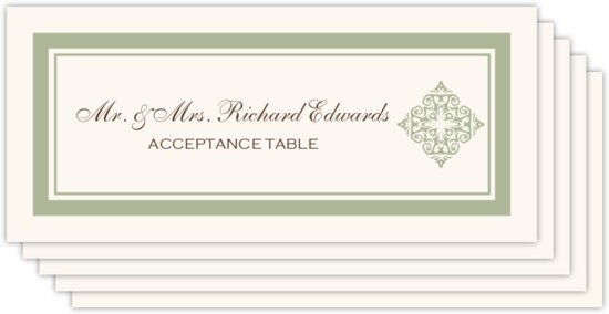 Christian Crosses Wedding Place Cards and Escort Cards
