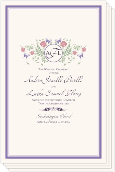 Butterfly Kisses Birds and Butterflies Wedding Programs