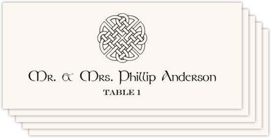 Celtic Knot Assortment Celtic/Irish Inspired Wedding Place Cards
