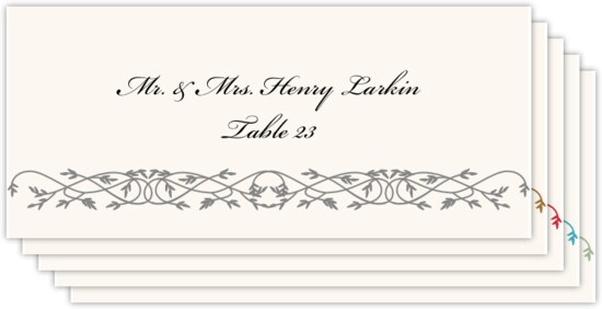 Celtic Leaf Border Contemporary and Classic Place Cards