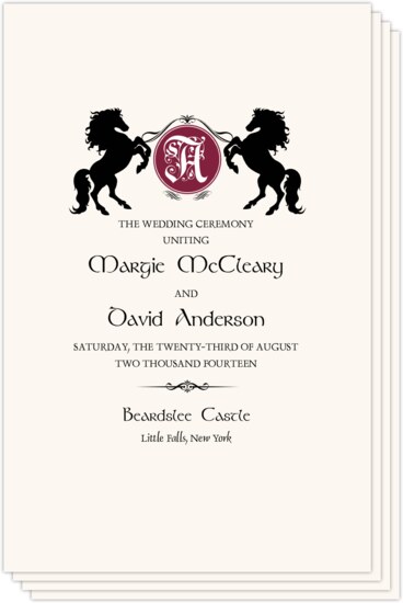 Chevalier Contemporary and Classic Wedding Programs