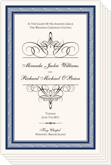 Flourish Monogram 05 Contemporary and Classic Wedding Programs