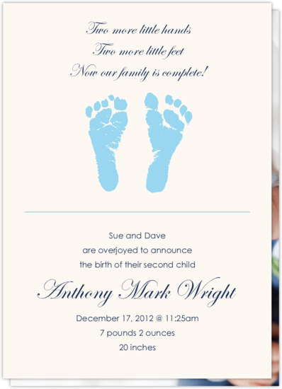Footprints Birth Announcements