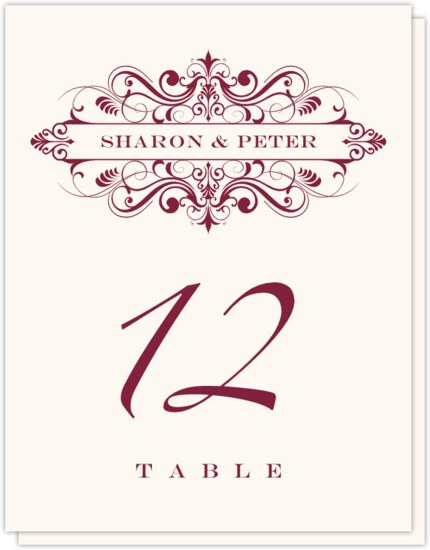 Ginger Breeze Contemporary and Classic Table Numbers