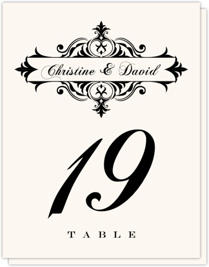 Golden Slipper Contemporary and Classic Table Numbers